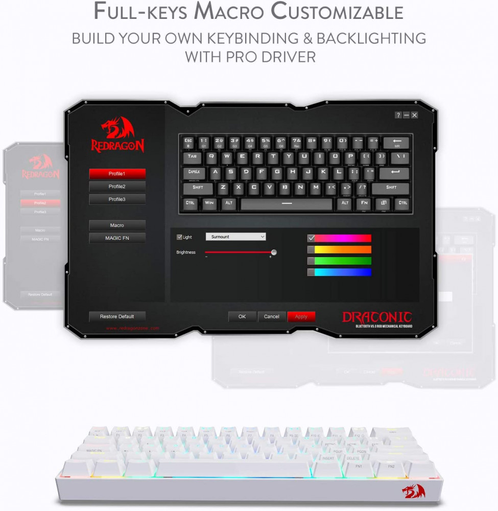 REDRAGON K530W DRACONIC RGB - GameGear BG